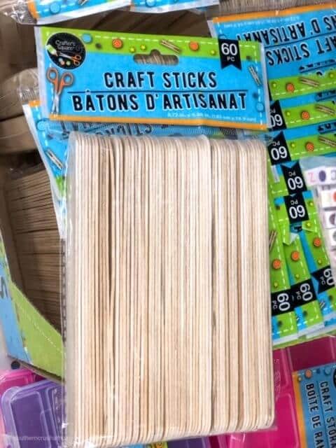 popsicle sticks from the dollar tree for crafting