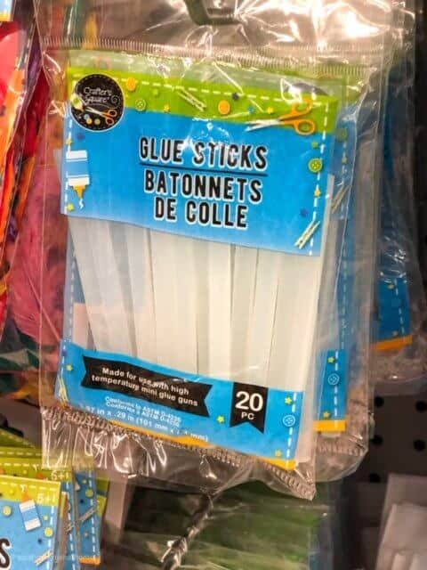 glue sticks from the dollar tree for crafting