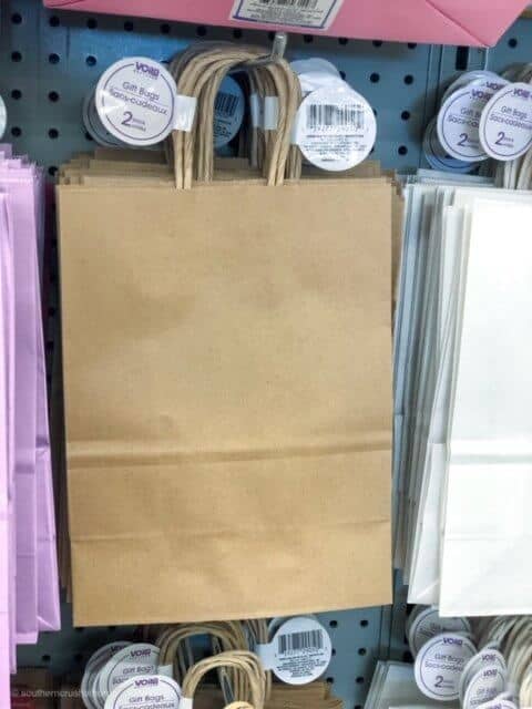 craft paper bags from the dollar store