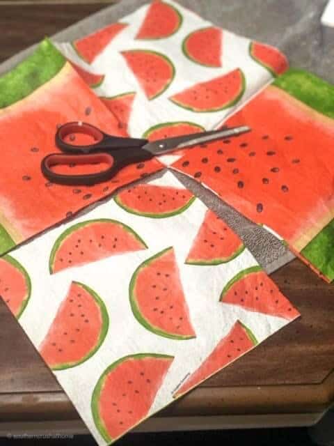 diy-watermelon-coasters-napkins