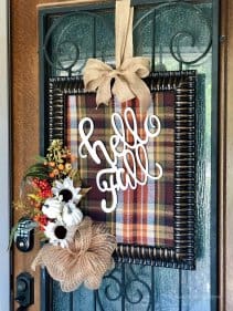 Hello Fall Picture Frame Wreath 