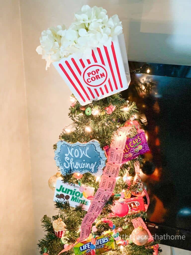 NEW Movie Theater Film Themed Ornaments Christmas Tickets Popcorn Ribbon Garland 