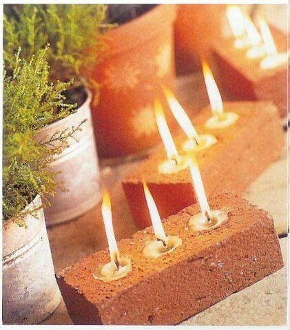 Recycled Brick for Candle