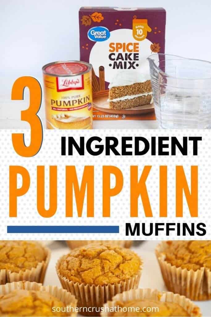 3 Ingredient Pumpkin Muffins PIN