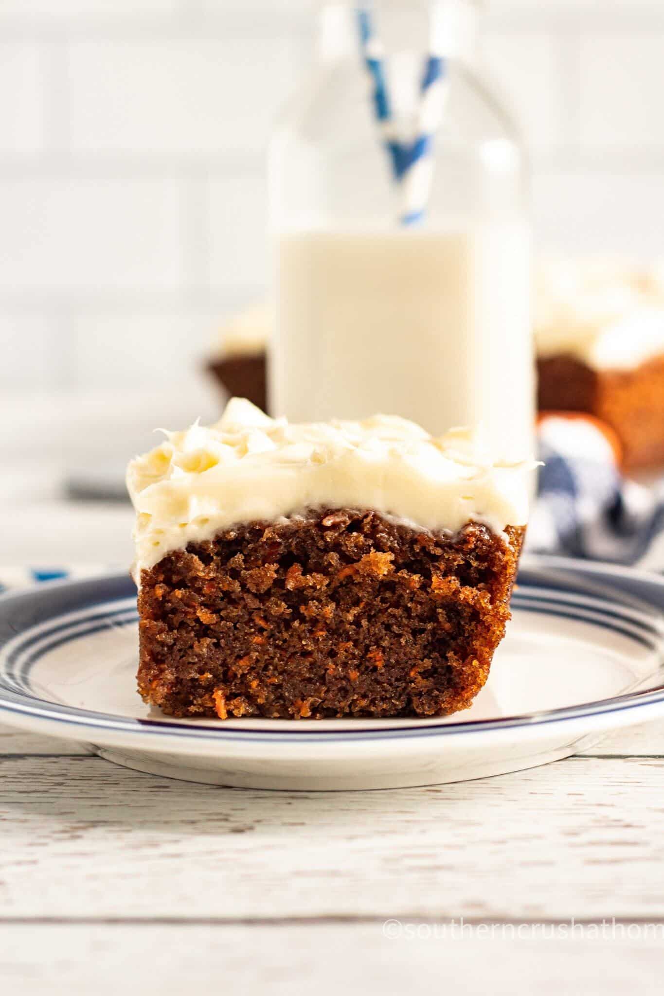 Easy Pumpkin Spice Cake for Thanksgiving with milk