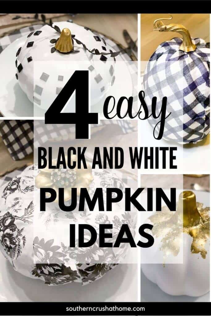 Black and white pumpkin ideas PIN