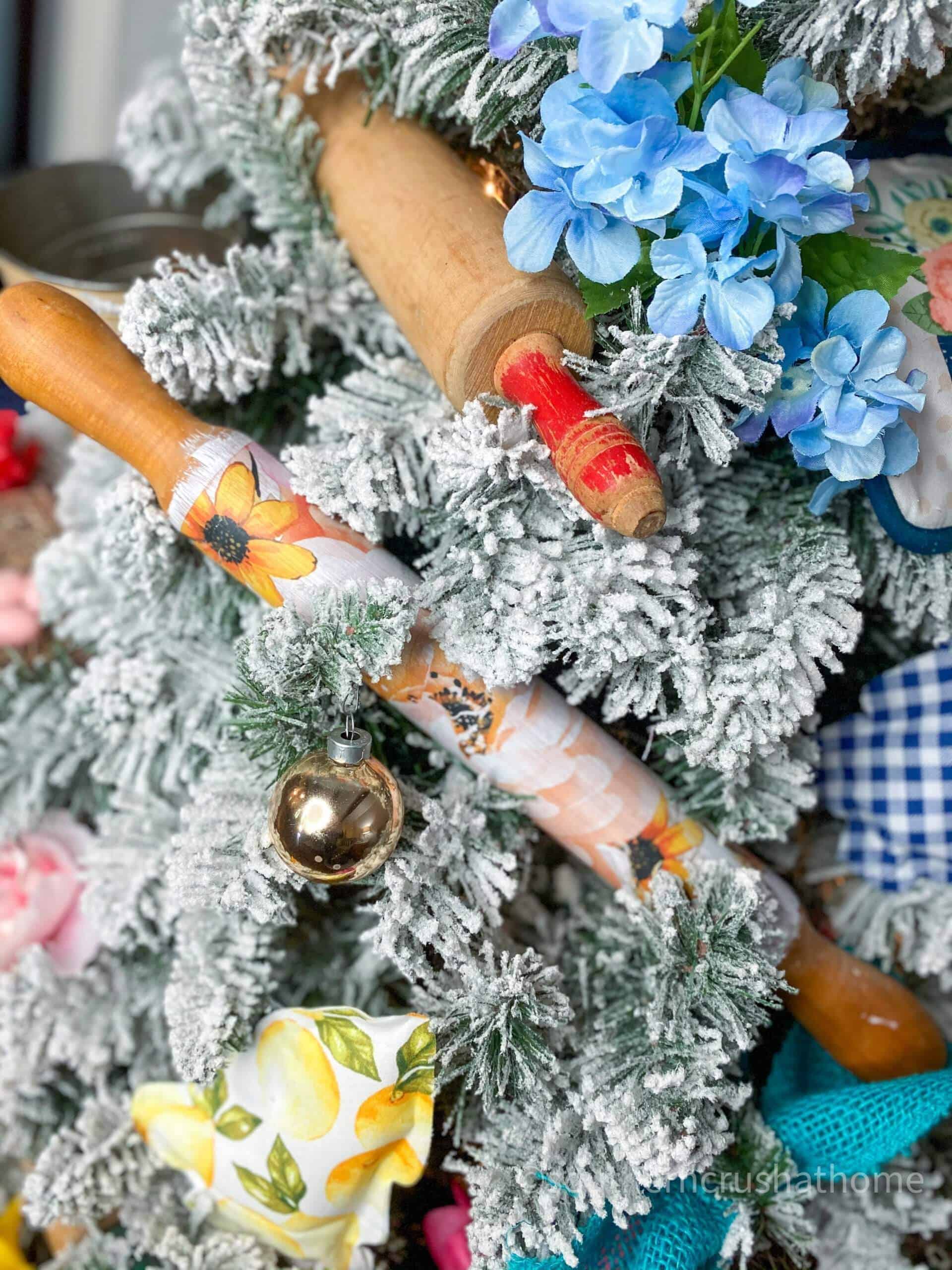 Pioneer Woman themed Christmas Tree rolling pins