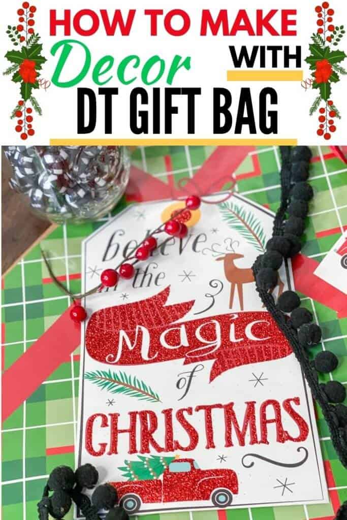 dollar tree christmas gift bag decor tag PIN