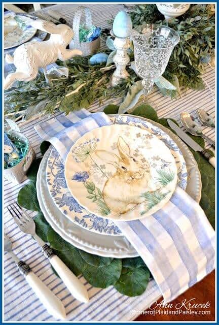Blue Easter Placesetting