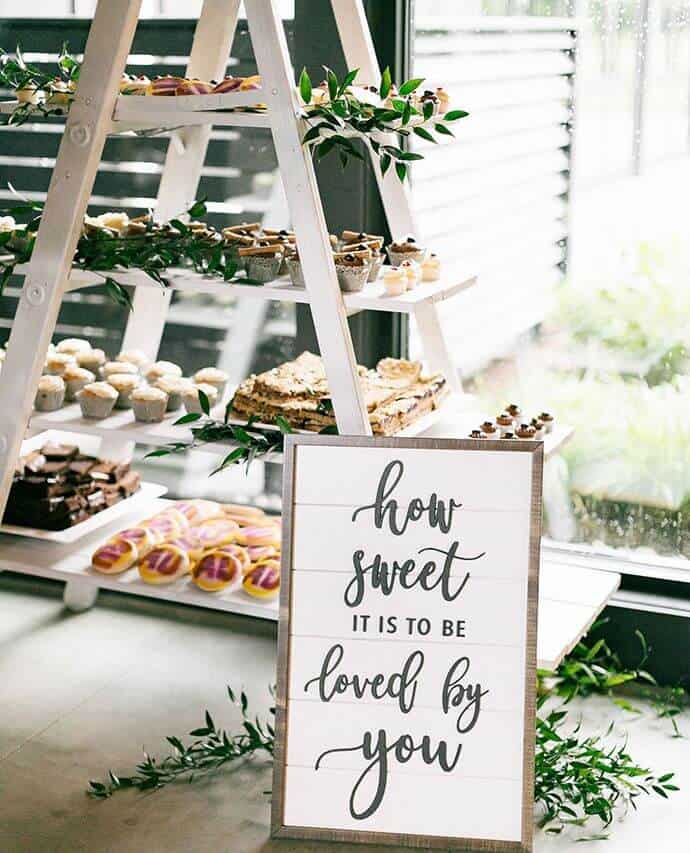 diy dessert ladder for weddings