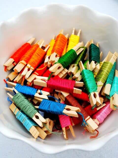 embroidery floss craft storage
