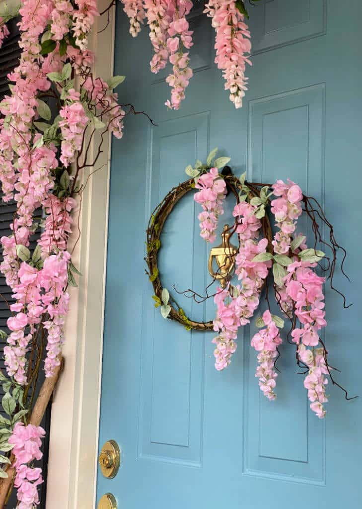 diy wisteria spring wreath