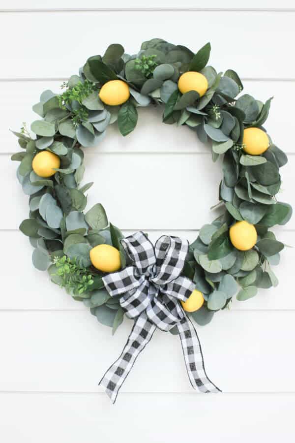 spring lemon wreath diy