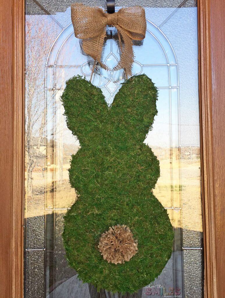 moss bunny spring wreath