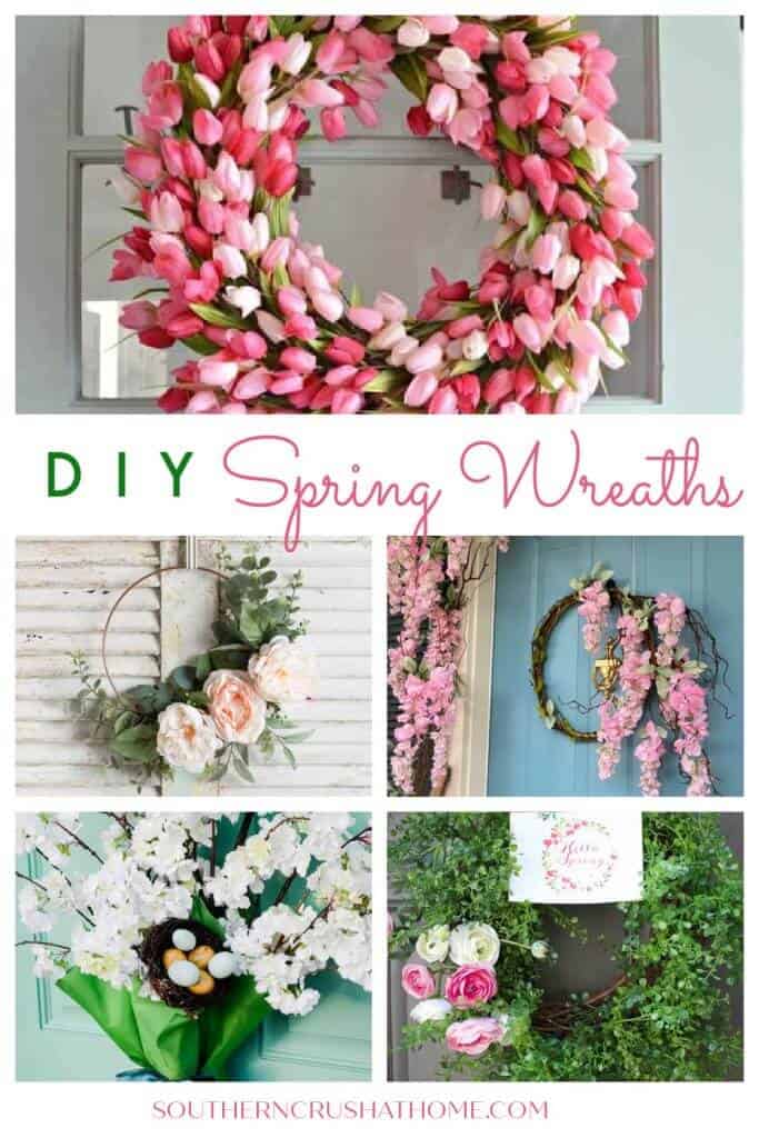 diy spring wreaths collage