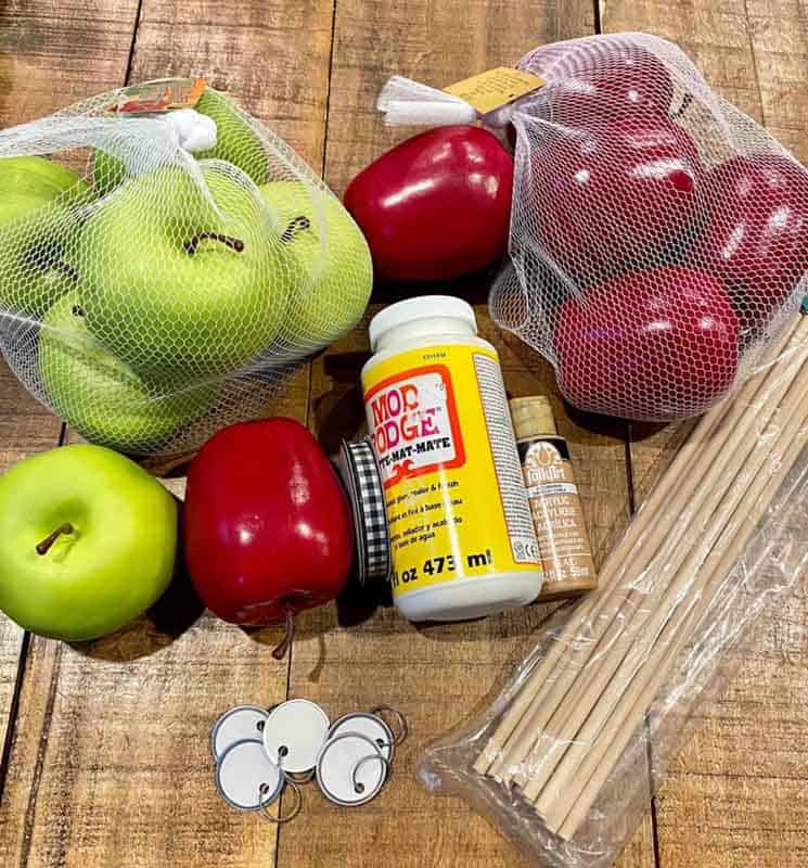 supplies for faux candy apples