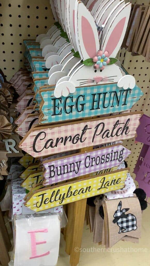 egg hunt carrot patch bunny crossing jellybean lane yard sign