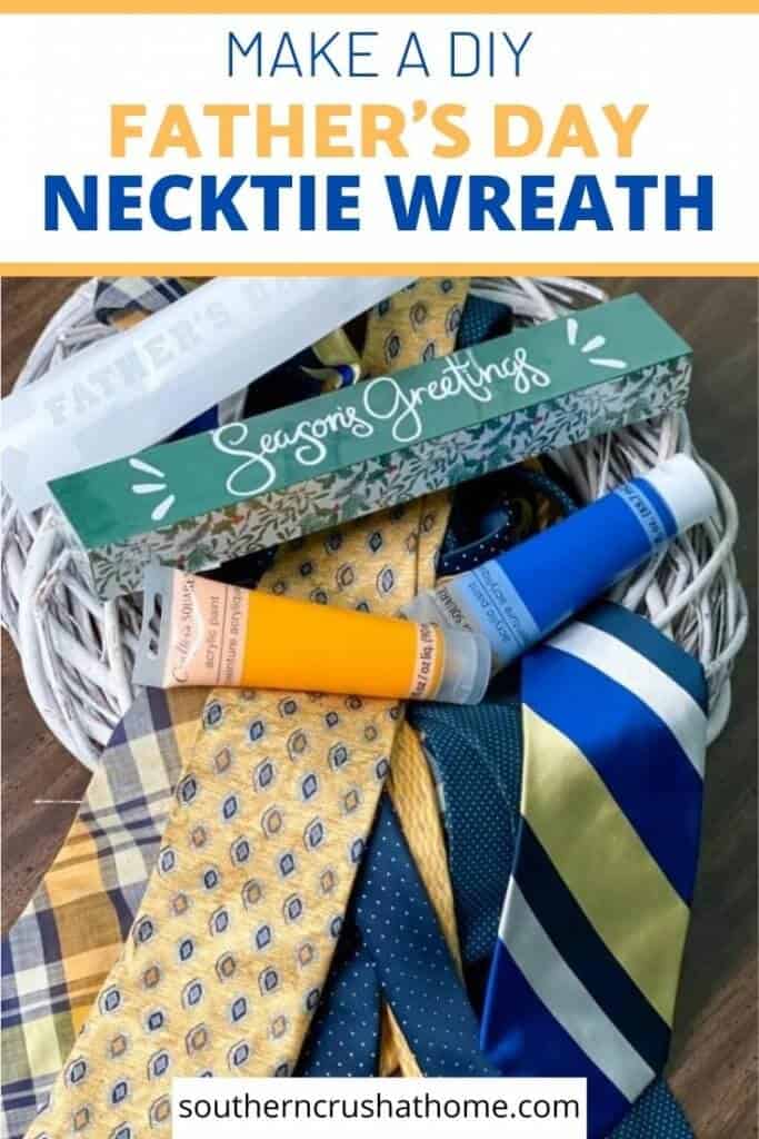 diy necktie wreath supplies pin image