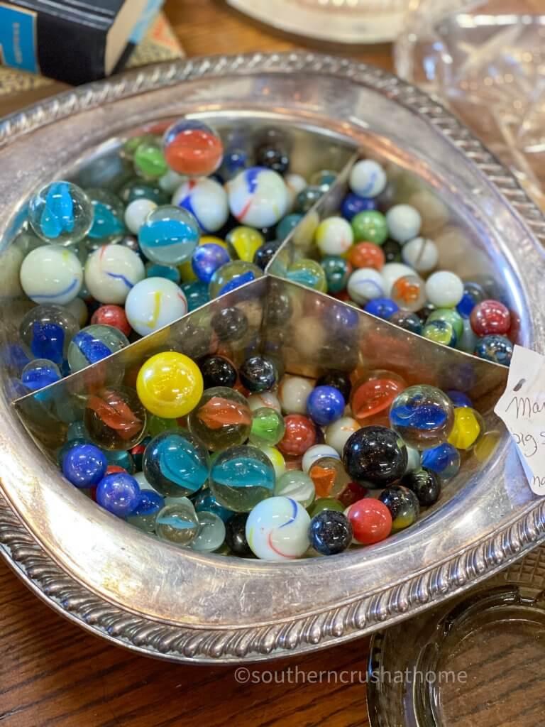 collection of colorful marbles