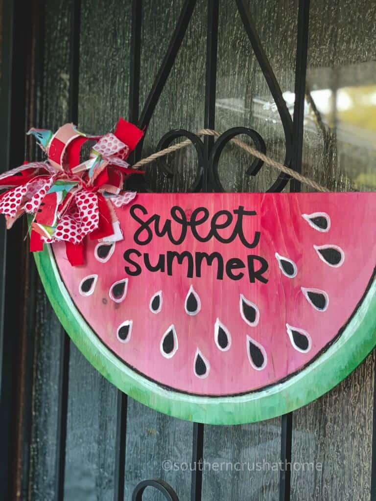 watermelon door hanger on door