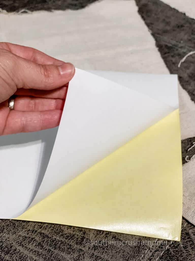 sticker paper peeling back