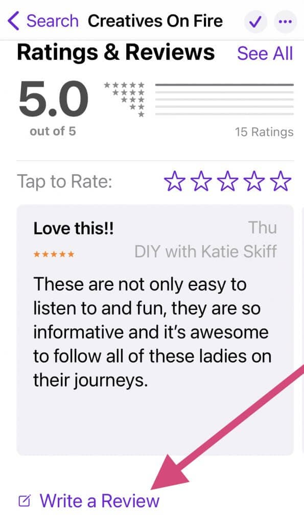 leave a podcast review