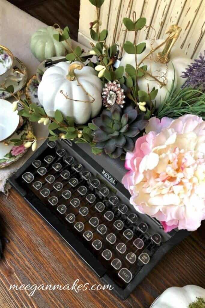 vintage typewriter makeover