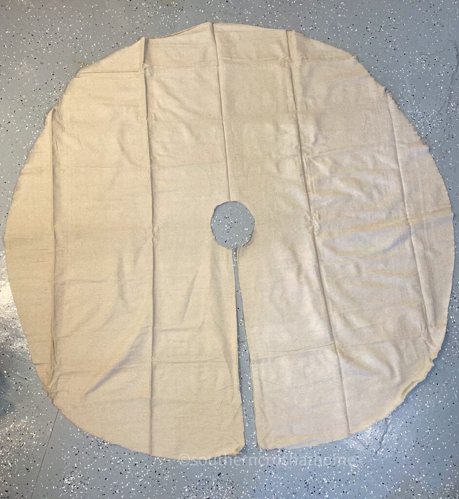 cut out drop cloth tree skirt