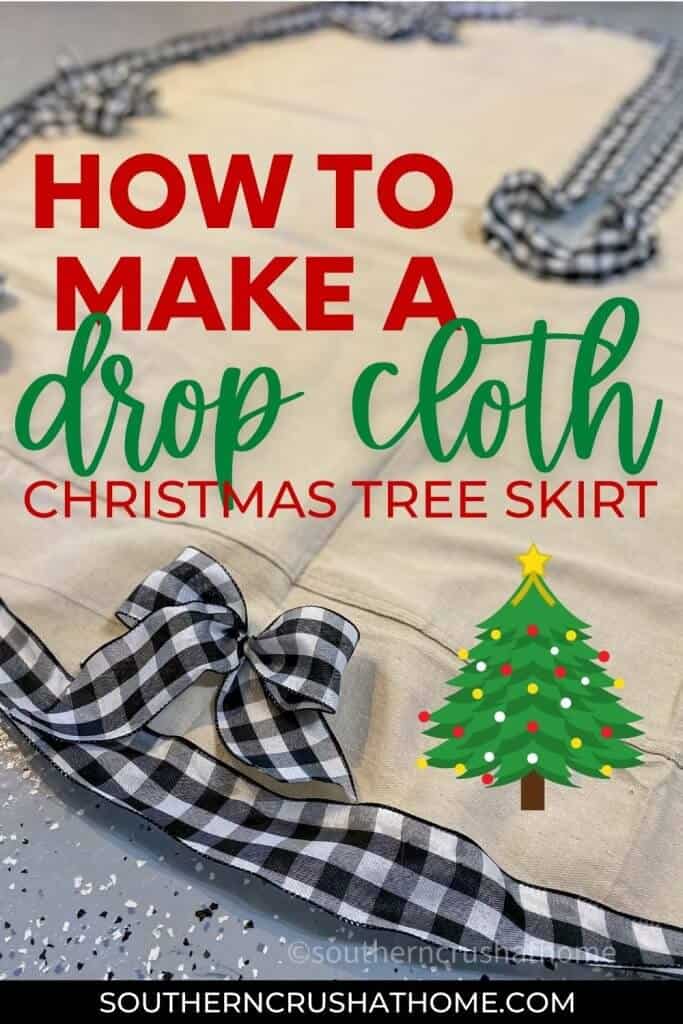 drop cloth christmas tree skirt PIN