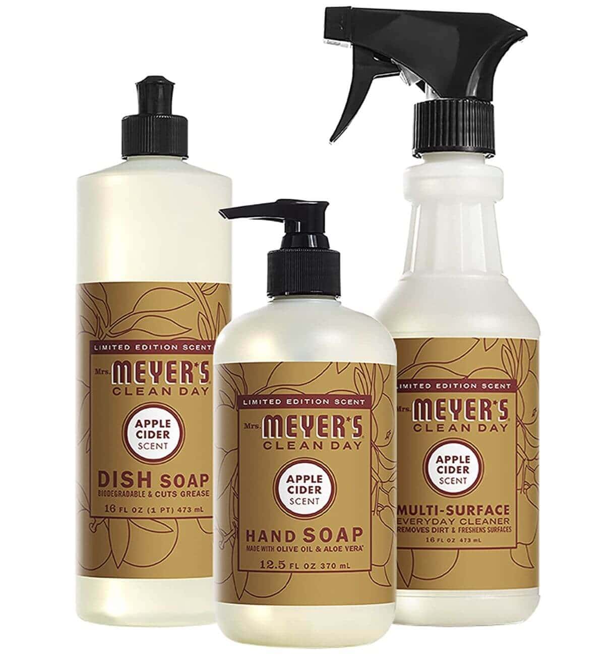 Meyer's apple cider scented trio cleaners
