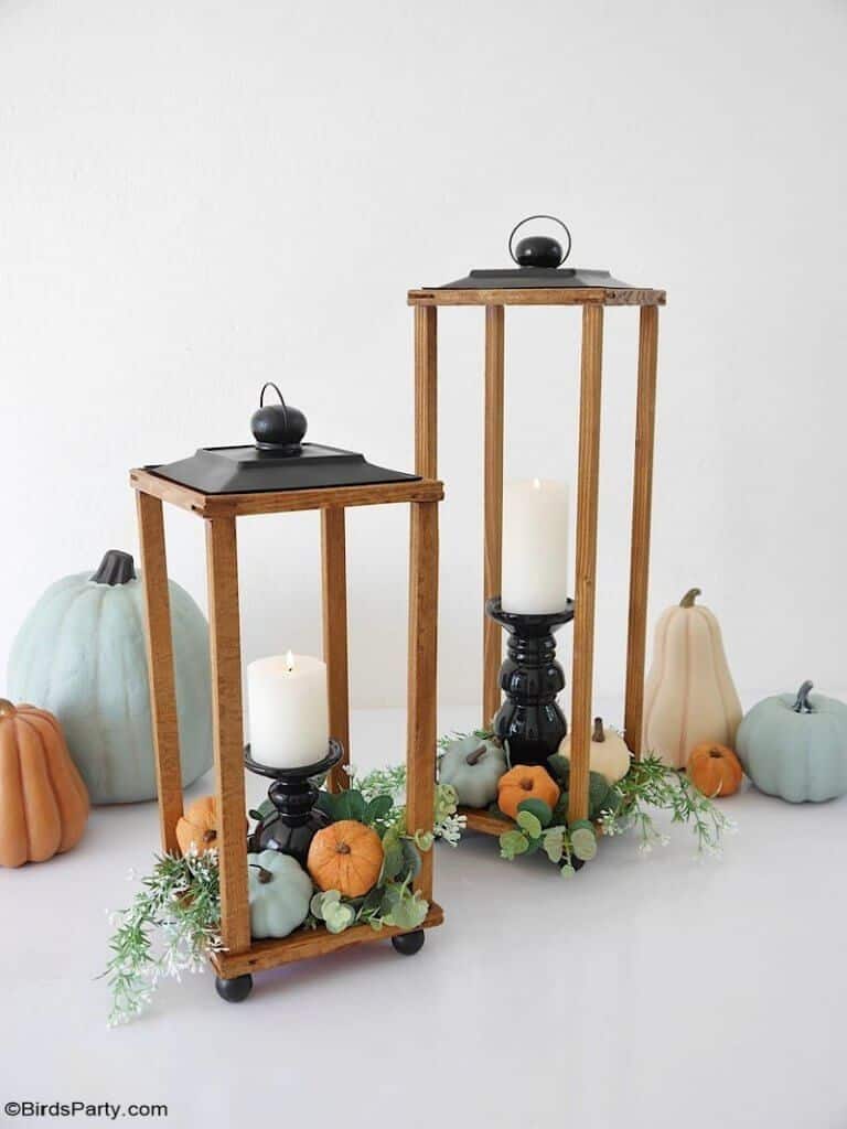 fall lanterns DIY
