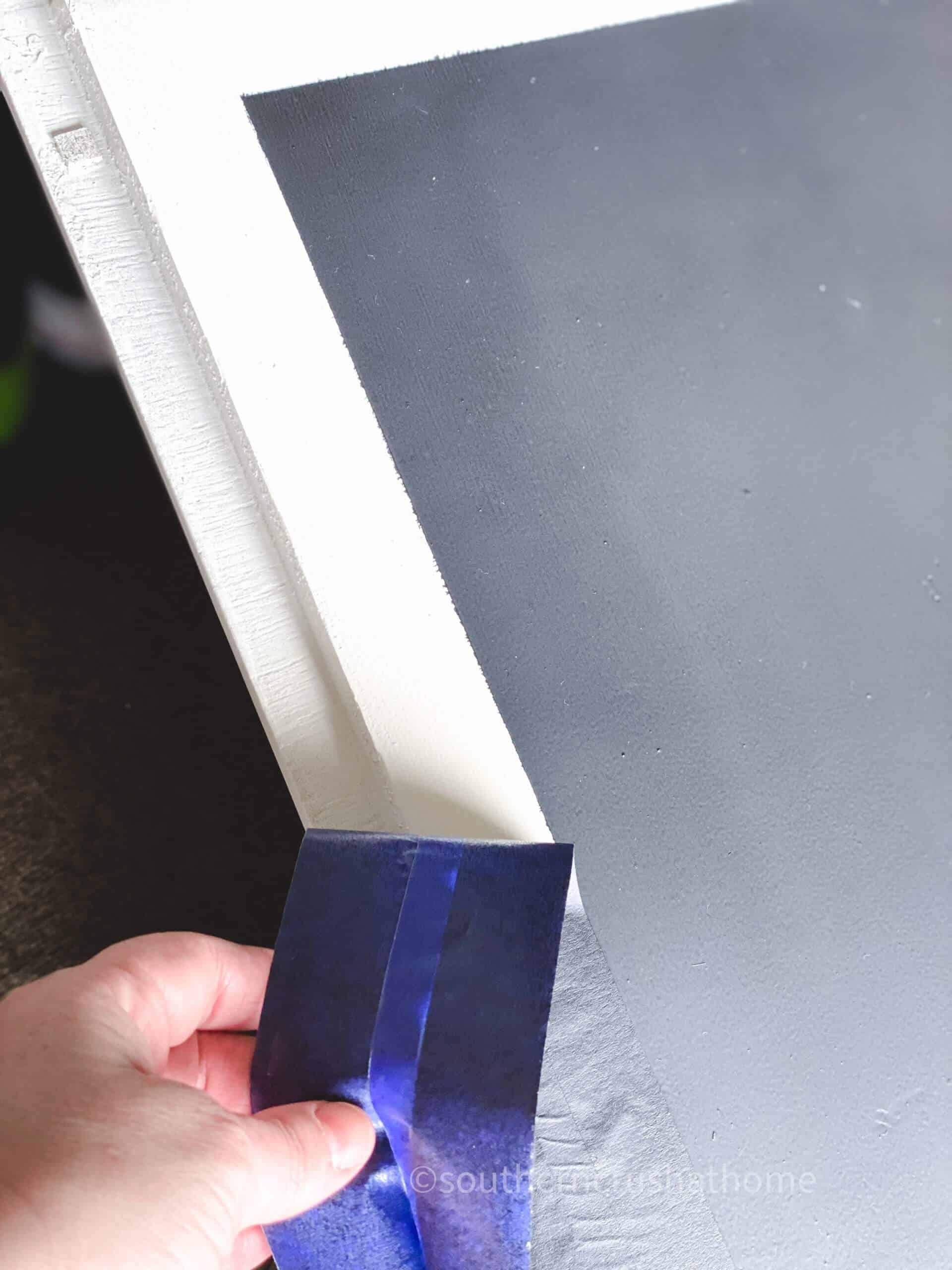 removing painters tape from chalkboard