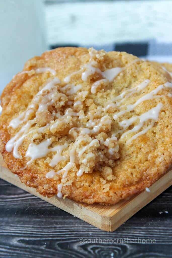 close up of coffee cake cookies