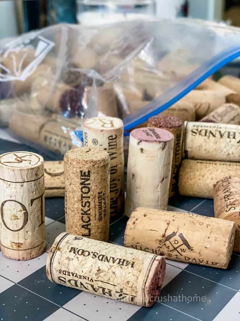 bag of wine corks