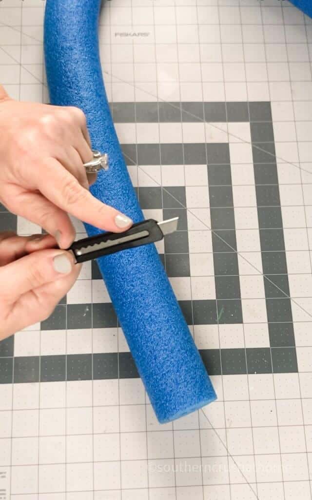 cutting pool noodle for candle