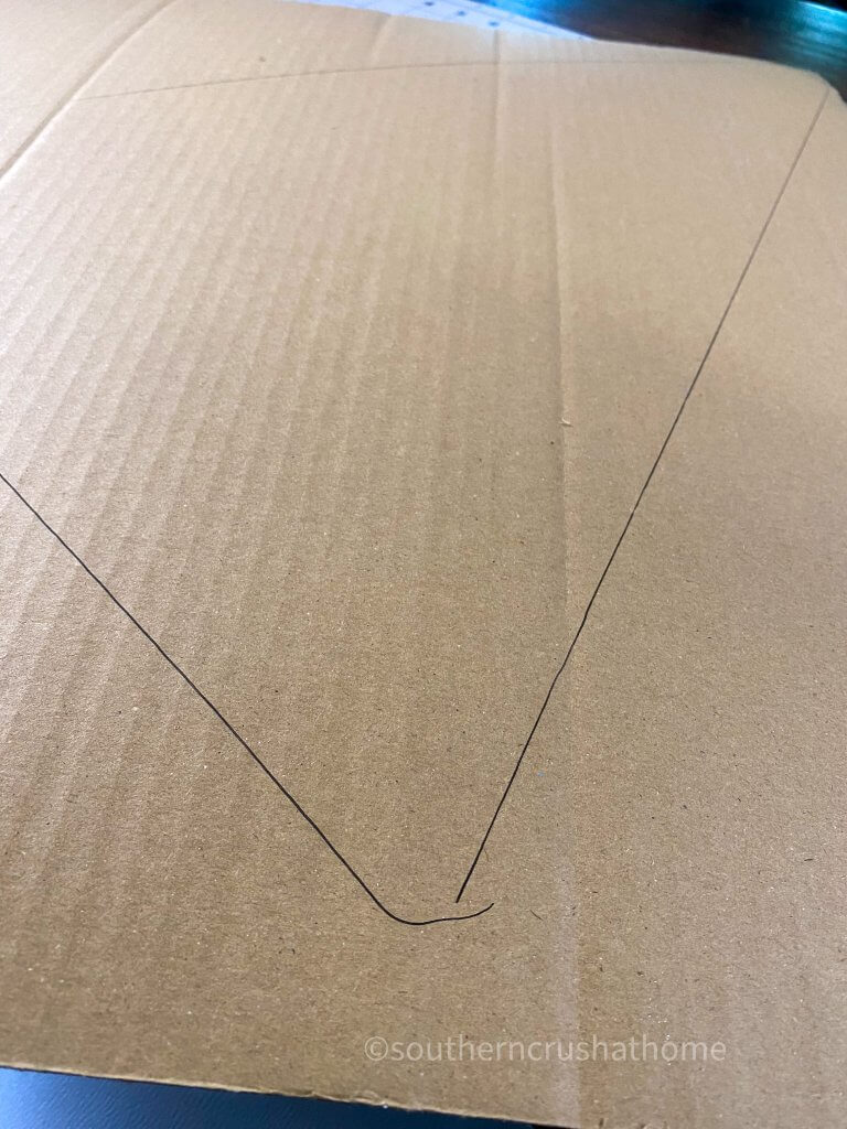 drawing triangle on cardboard