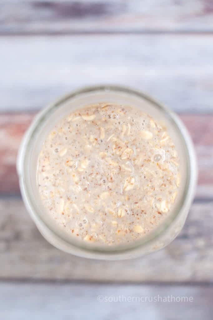 overnight oats in bowl