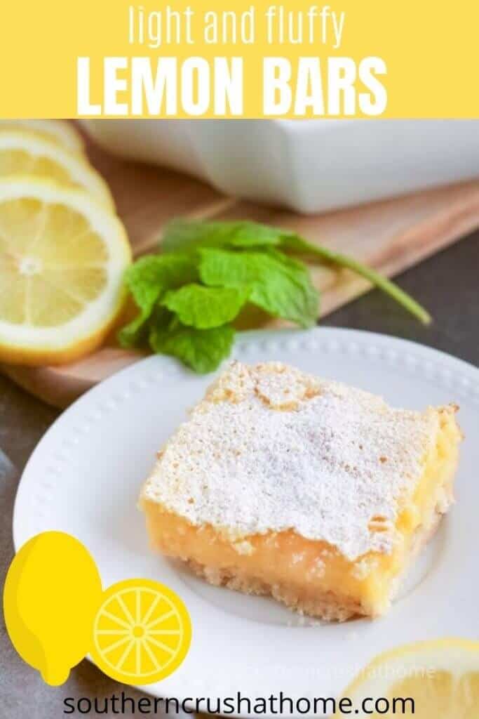 Easy Recipe for Lemon Bars Pin with text 
