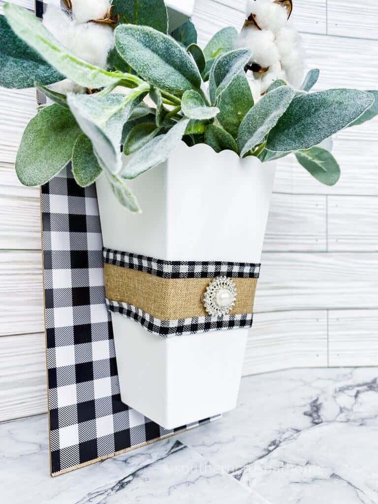 close up of vertical planter
