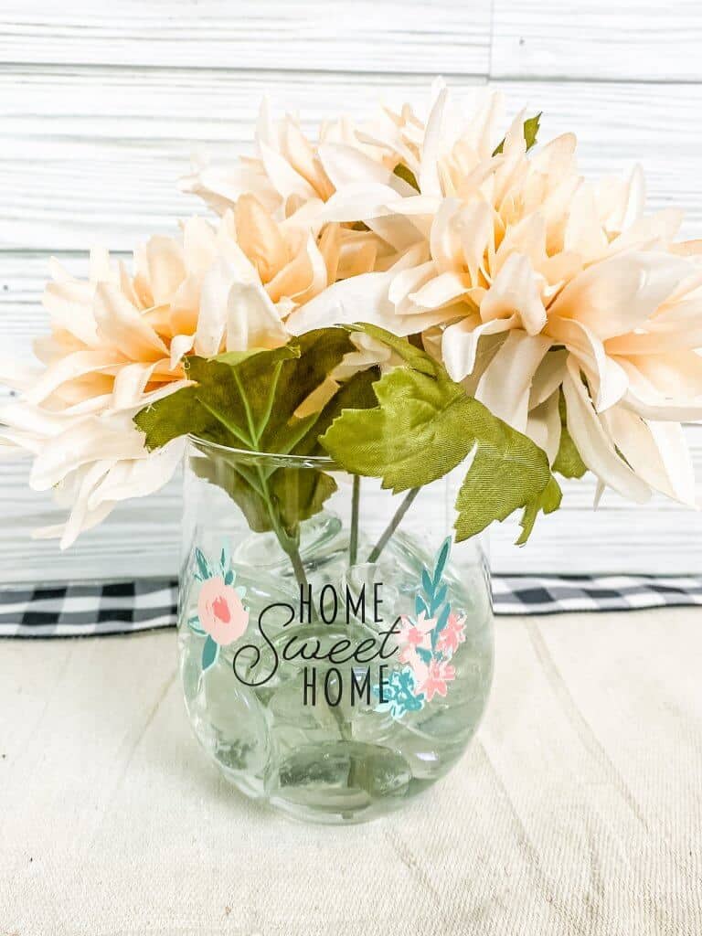 faux acrylic water glass vase