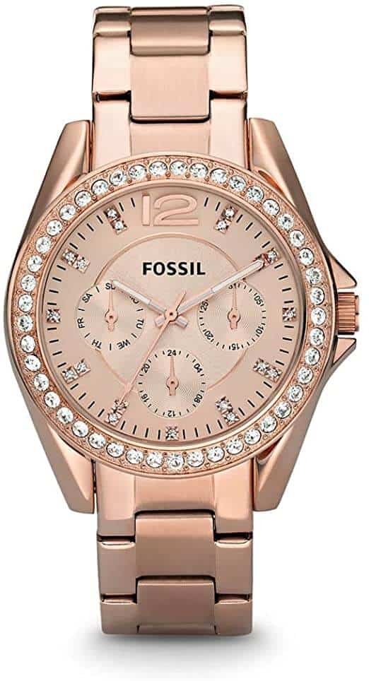 fossil watch rose gold