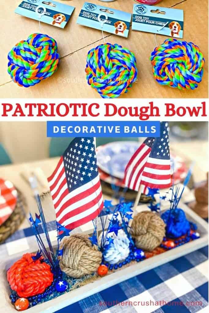 patrioic dough bowl decorative balls