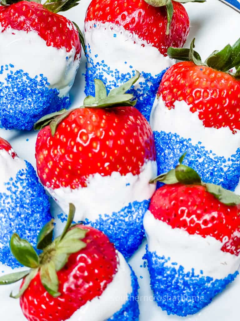 strawberries red white and blue