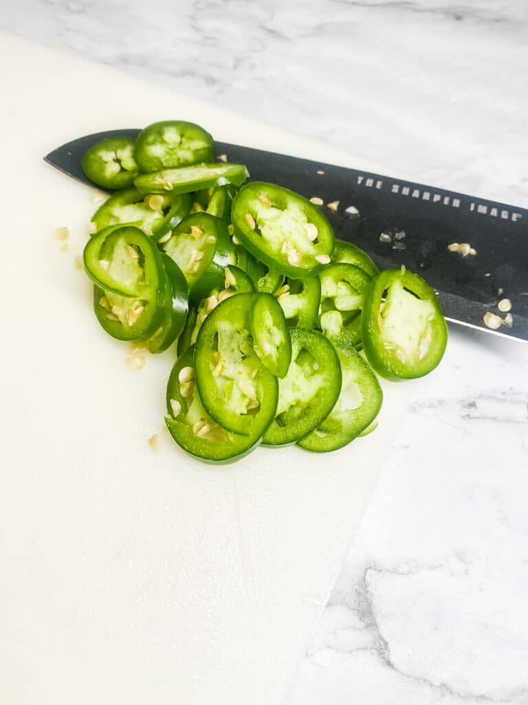 sliced peppers