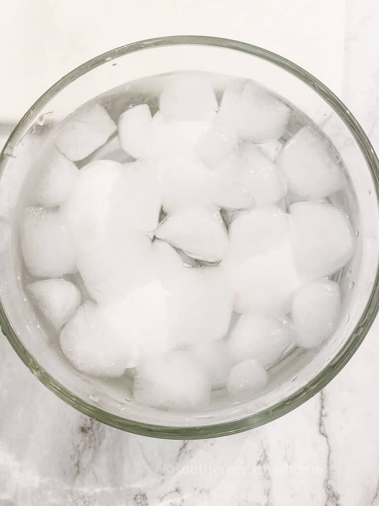 eggs in ice cubes