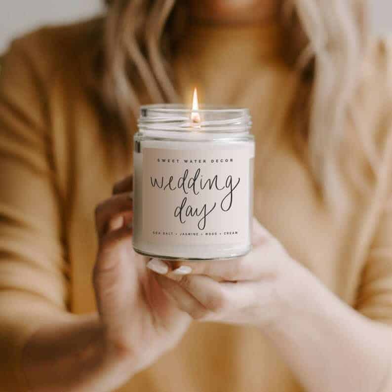 wedding day candle gift idea