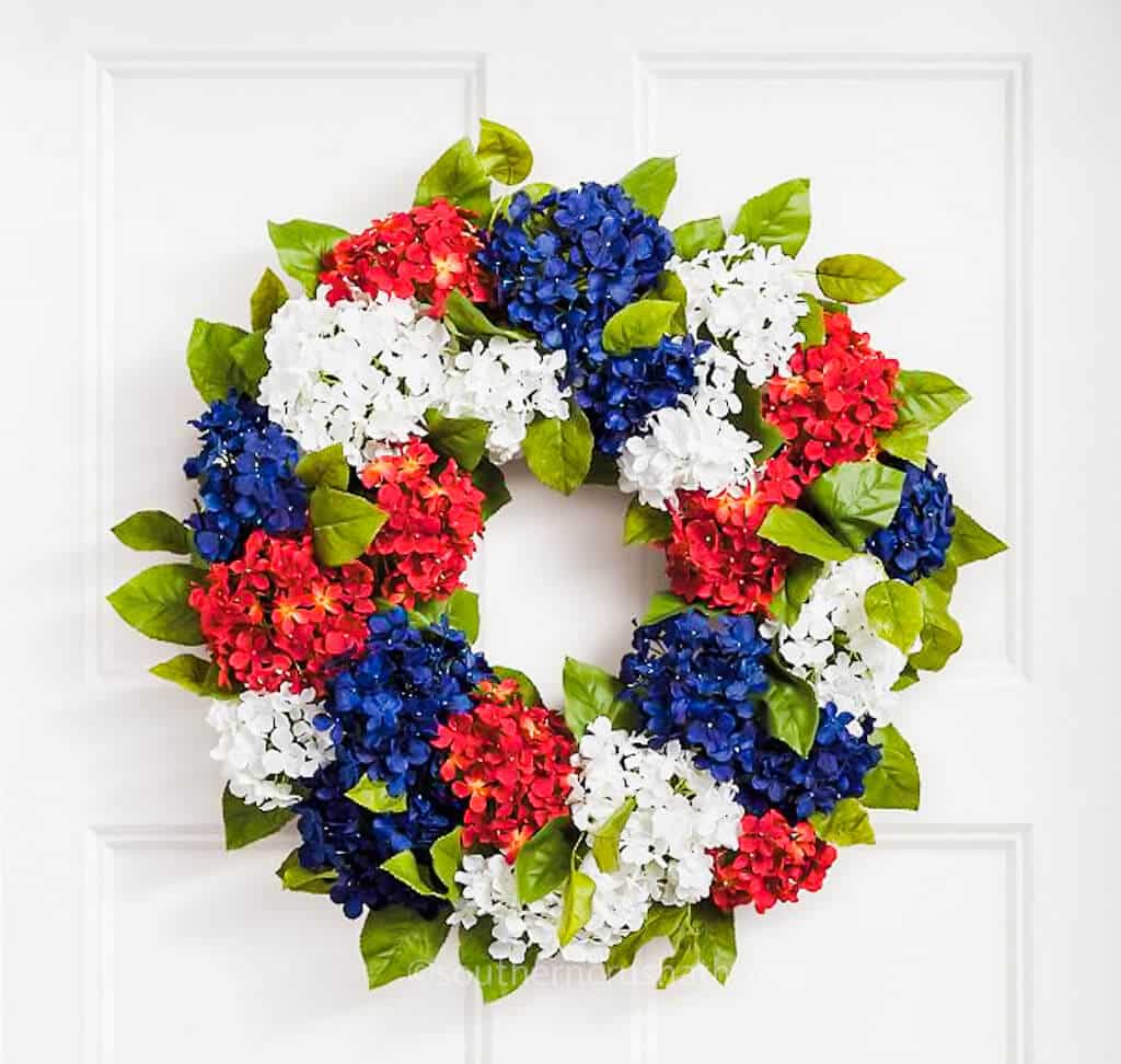 red white blue summer wreath