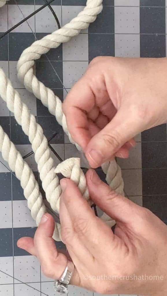 adding tape to rope