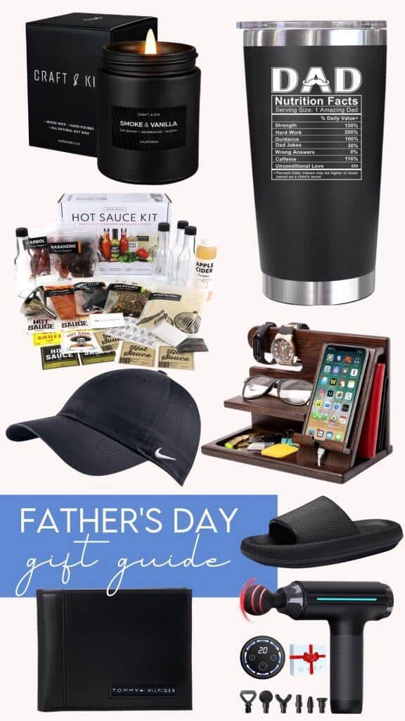 collage of fathers day gifts