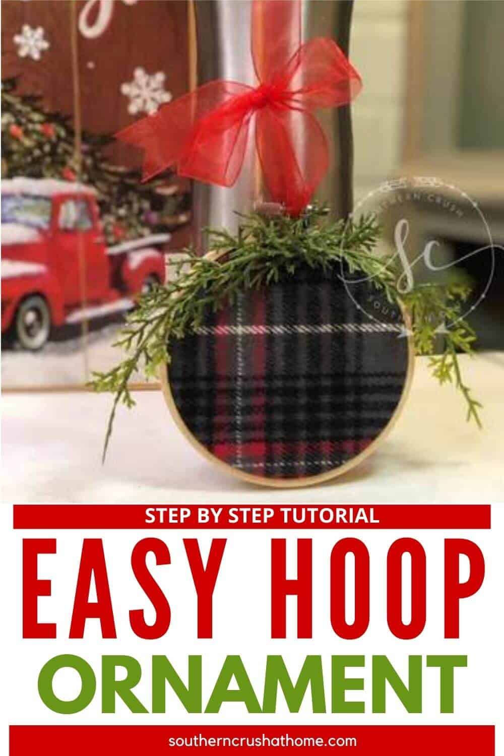 Plaid Hoop Ornament PIN